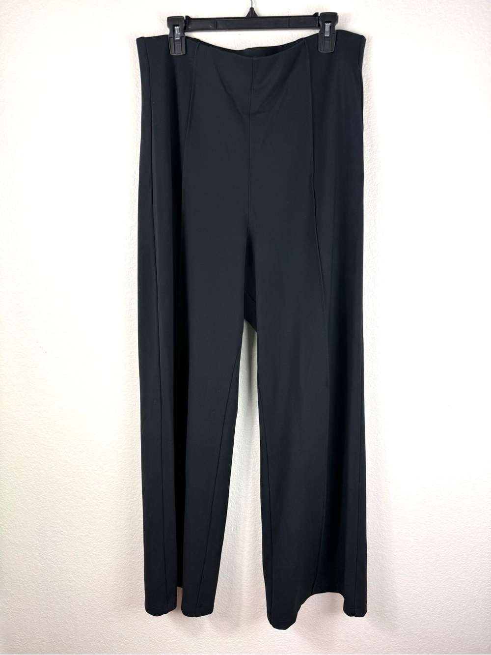 Abercrombie &Fitch wide leg pants black elastic waist band size XL
